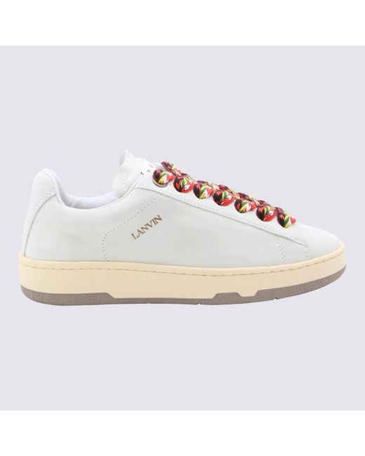 Lanvin White Leather Curb Lite Sneakers