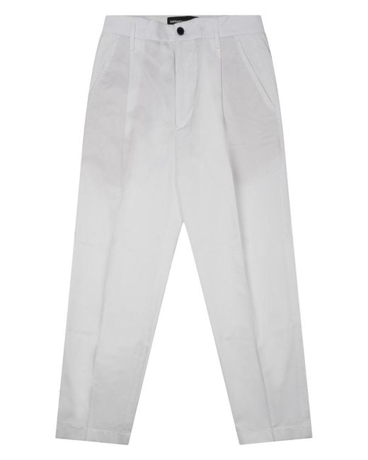 Department 5 White Wide-Leg Trousers Gin Cotton Elastane for men