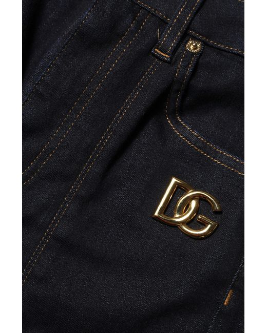 Dolce & Gabbana Black Cotton High Waist Skinny Denim Jeans Clothing