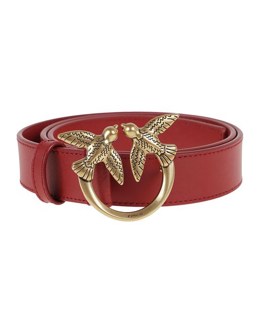 Pinko Leather Love Berry Simply H3 Belt in q Ruby Red (Red) - Save 14% |  Lyst