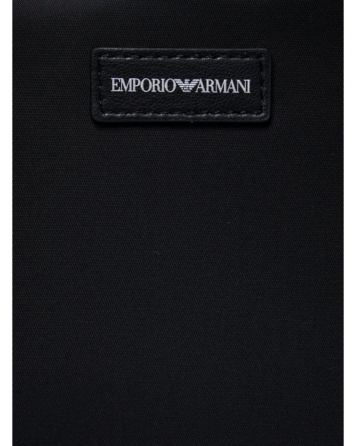 Emporio Armani Black Crossbody Bag Mummy Nylon Shoulder for men
