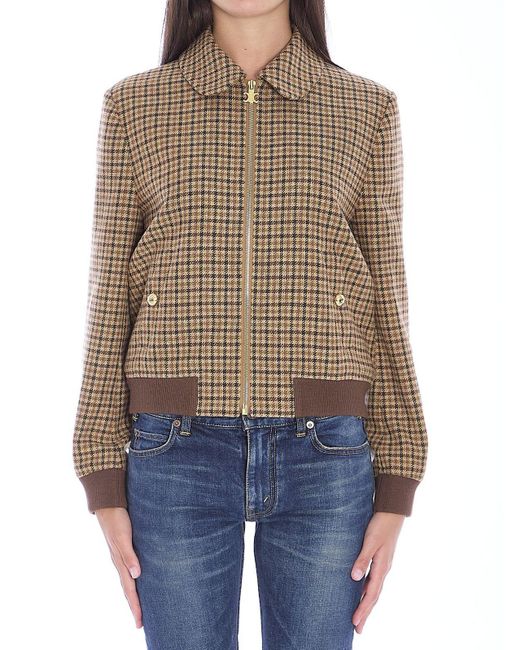 Celine Chelsea Blouson Jacket in Blue | Lyst
