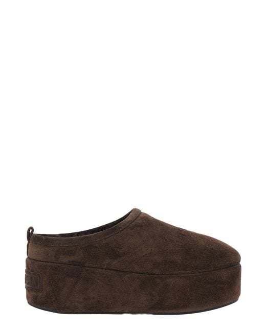 Balenciaga Brown Mule Alaska Suede Platform