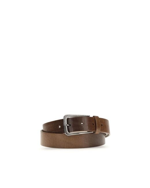 Brunello Cucinelli Brown Calf Leather Bos Taurus Regular Belt