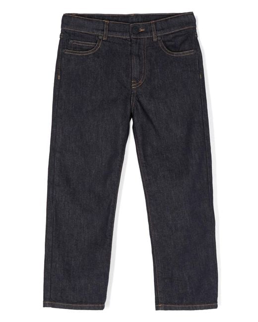 Moncler Blue Enfant Jeans Cotton; Elastane for men