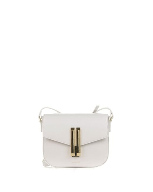 DeMellier London White Vancouver Small Leather Shoulder Bag