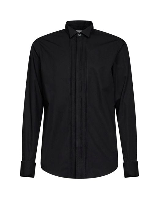 Dries Van Noten Black Shirt Cuzi Bis Cotton Poplin for men