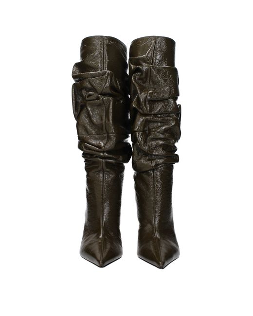 AMINA MUADDI Black Tina Boots Ruched