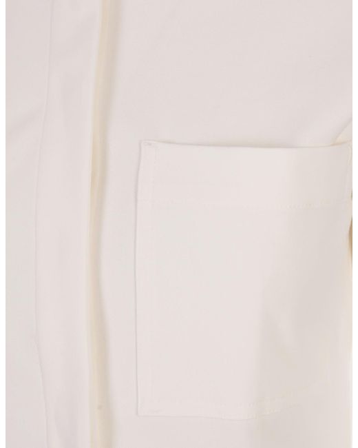Sportmax White Felino Shirt Dress