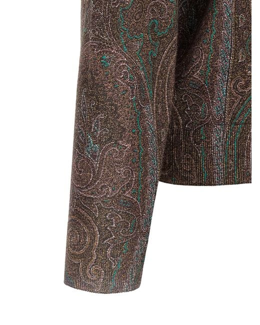 Etro Brown Silk Cardigan Clothing for men