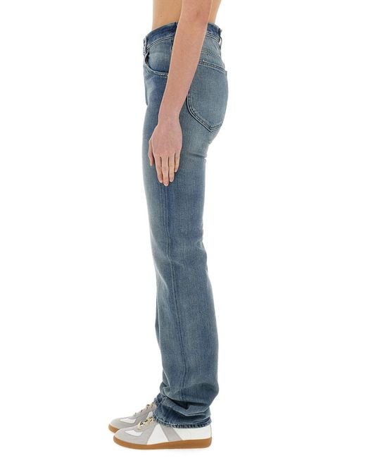 Maison Margiela Blue Straight Jeans Cotton