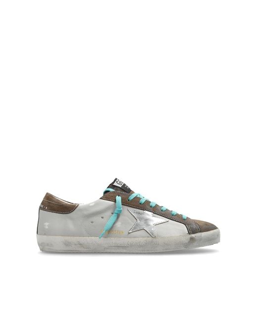 Golden Goose Deluxe Brand Gray Super-Star Classic Sports Shoes With List for men