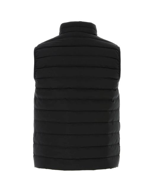 Emporio Armani Black Polyester Sleeveless Down Jacket for men