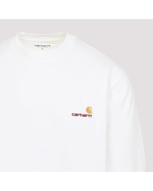 Carhartt White Ls American Script T-Shirt for men