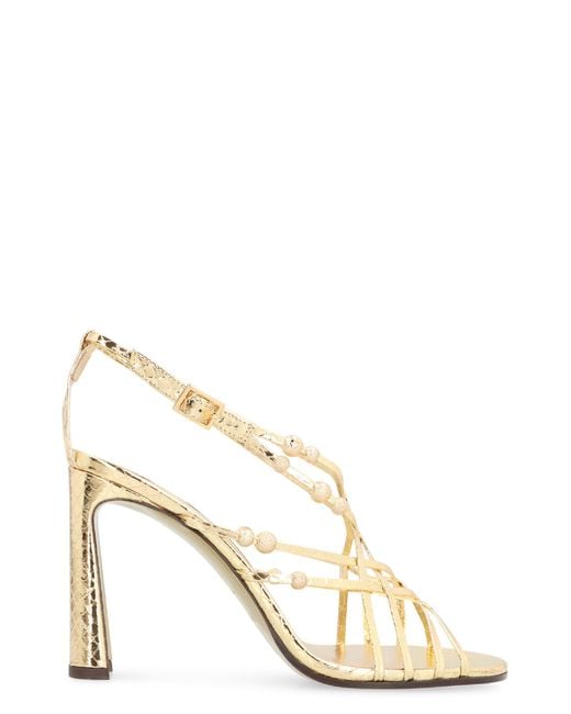 Jimmy Choo Natural Heeled Sandals Felice Light/ Leather