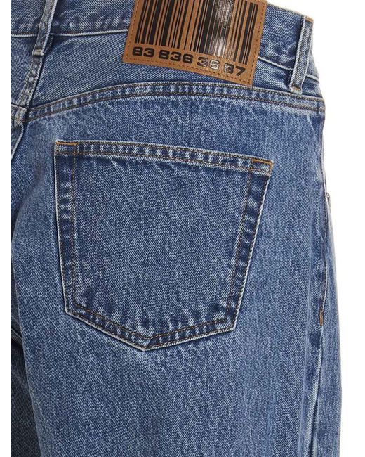 VTMNTS Blue 5-Pocket Jeans Cotton for men
