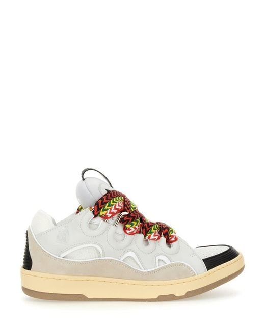 Lanvin White Curb Sneakers