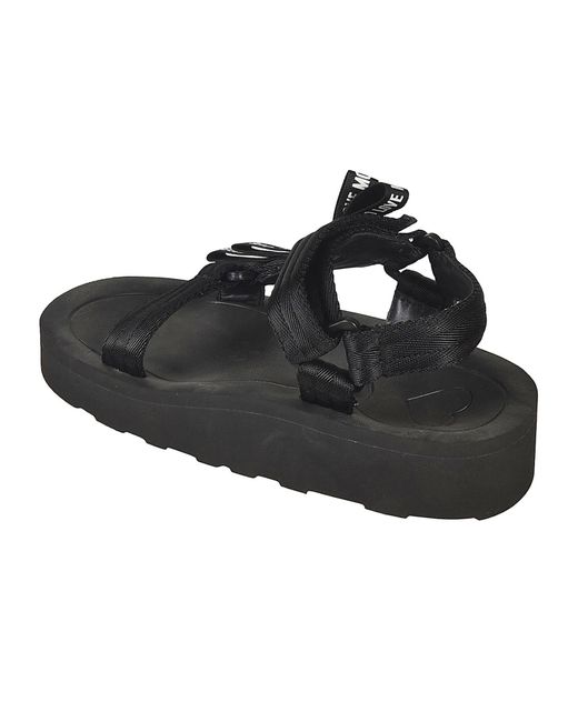 Love Moschino Black Logo Strap Sandals