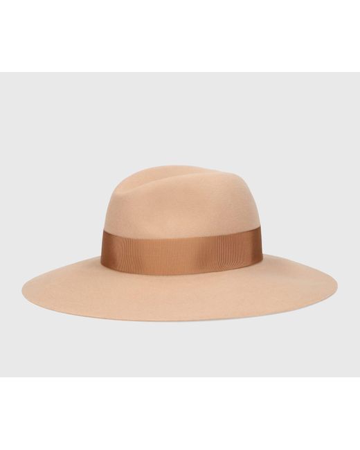 Borsalino Brown Sophie Brushed Felt