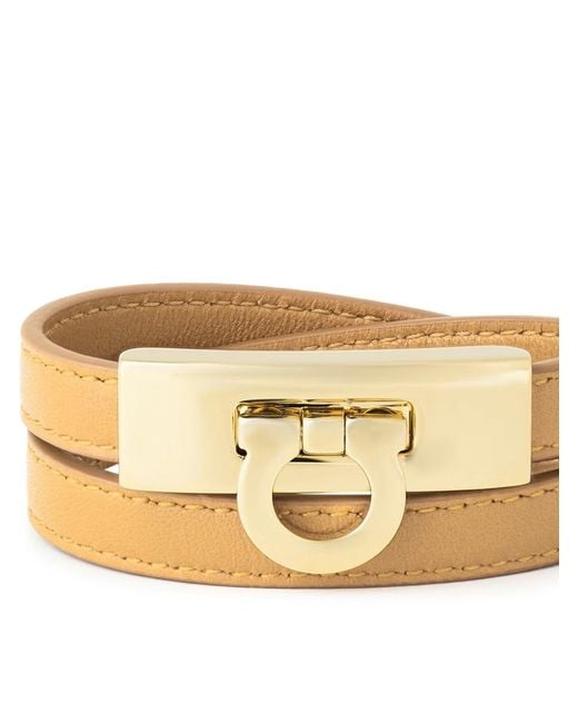 Ferragamo Metallic Hug Gancini Logo Bracelet Accessories Jewelry