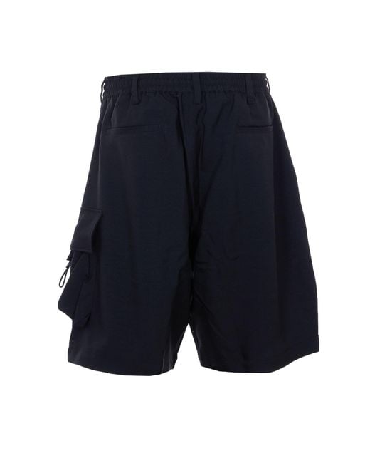 Y-3 Blue Shorts Recycled Polyester for men