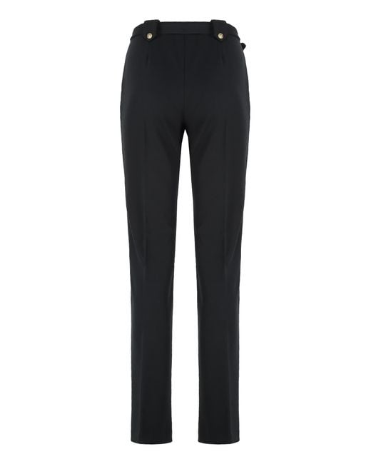 Versace Jeans Couture Black Versace Stretch Viscose Trousers Straight