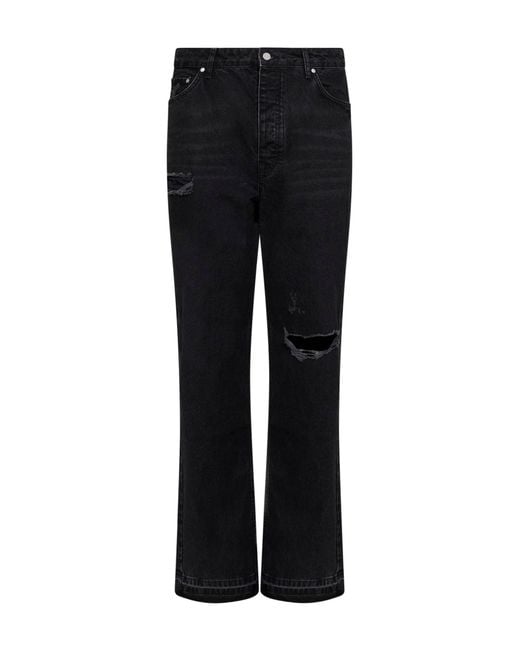 Represent Black Jeans Heaton Cotton for men