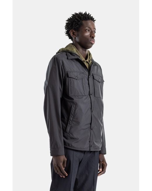 Moncler Black 3-In-1 Shirt-Jacket Nylon With Removable Khaki Vest Chirano for men