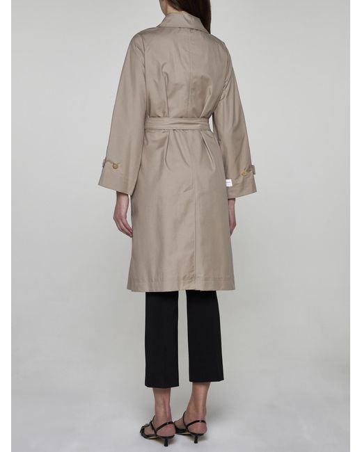 Max Mara The Cube Natural Cotton-Blend Single-Breasted Trend Coat
