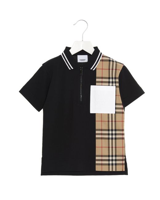 Burberry Cotton Polo in Black for - Lyst