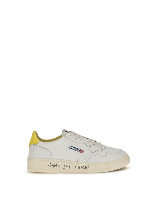 Autry White Sneakers Medalist Low Game Set Match Trainers for men