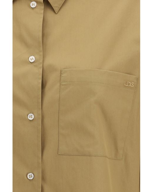 Loulou de Saison Green Lee Shirt Cotton Poplin