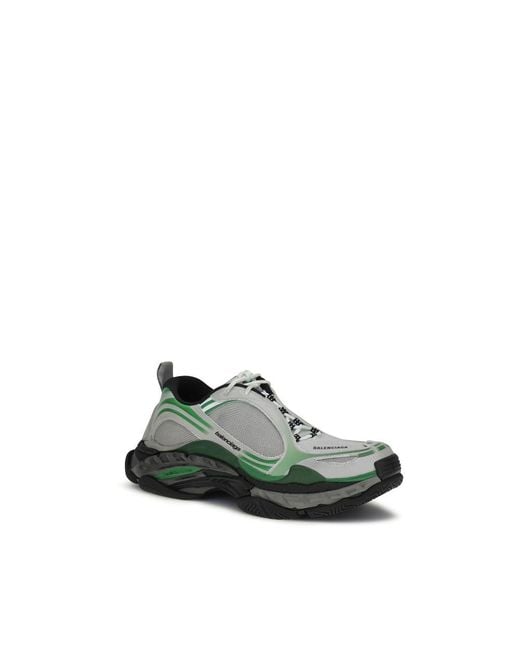 Balenciaga Green Polyester Athletic Sneakers for men