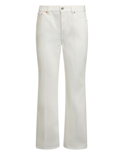 Gucci White Flared Trousers Polyester