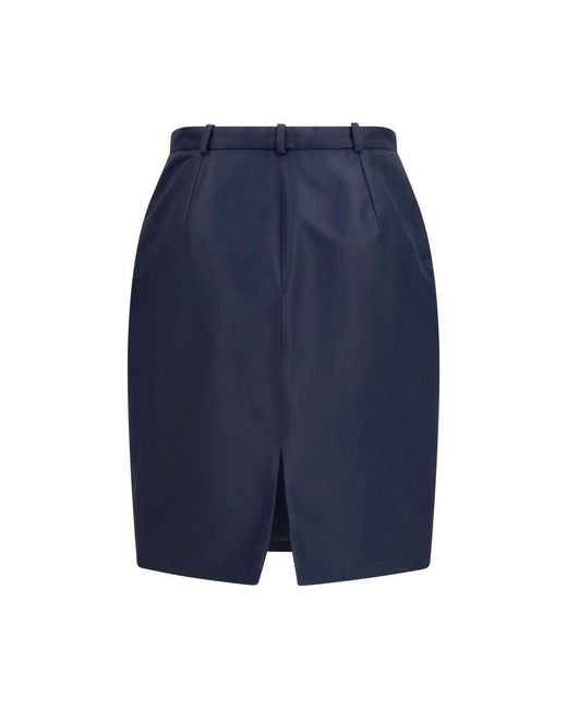 Gucci Blue Silk Skirt