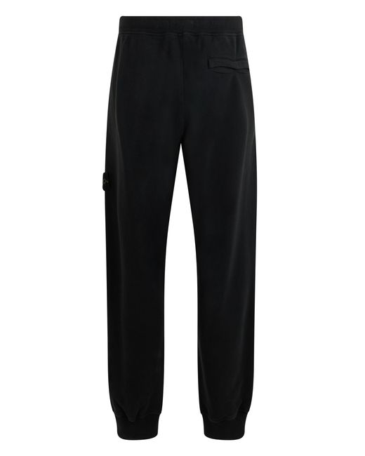Stone Island Black Track Pants Cotton for men