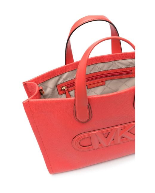Michael Kors Red Large Tote Bag With Logo