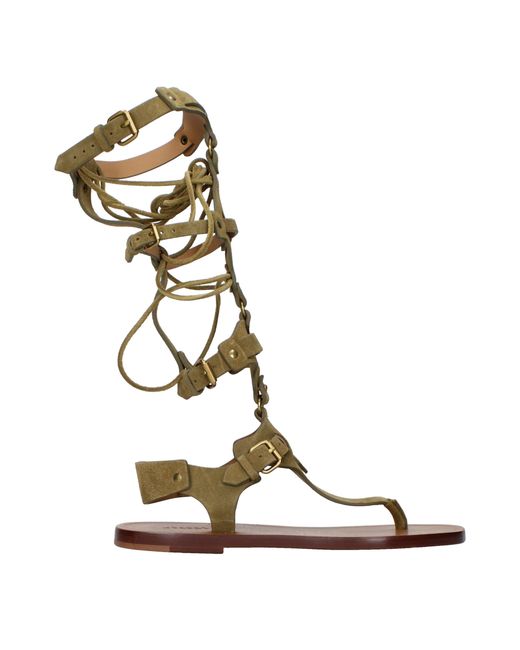 Isabel Marant Brown Infradito Suede/Mole