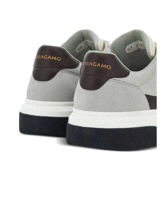 Ferragamo Gray Low Cut Sneaker for men