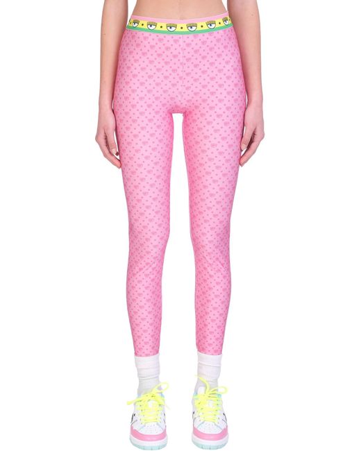 Chiara Ferragni leggins In Synthetic Fibers in Rose-Pink (Pink) | Lyst