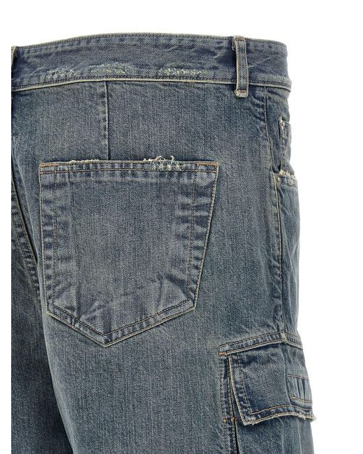 Rick Owens Blue 'Double Cargo' Jeans for men