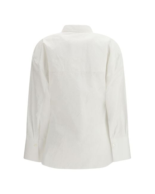 Rohe White Shaped Cotton Poplin Shirt