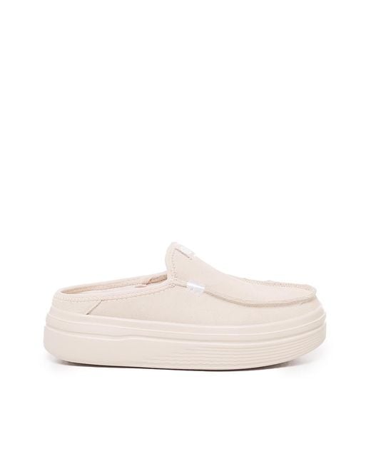 HeyDude White Sandals Suede