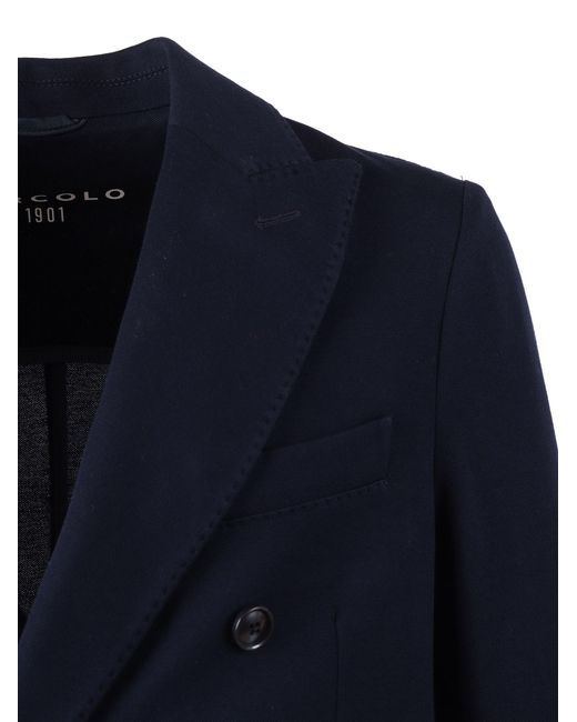 Circolo 1901 Blue Double-Breasted P.P. Jacket for men
