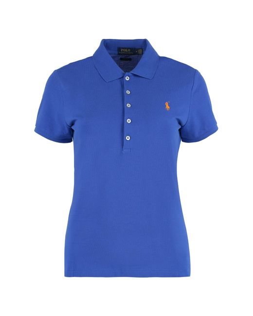 Polo Ralph Lauren Blue Cotton-Piqué Polo Shirt