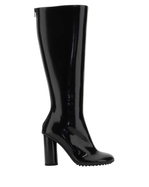 Bottega Veneta Black Bottega Veneta Polished Patent Leather Boot