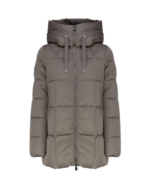 Save The Duck Gray Padded Coat With Hood