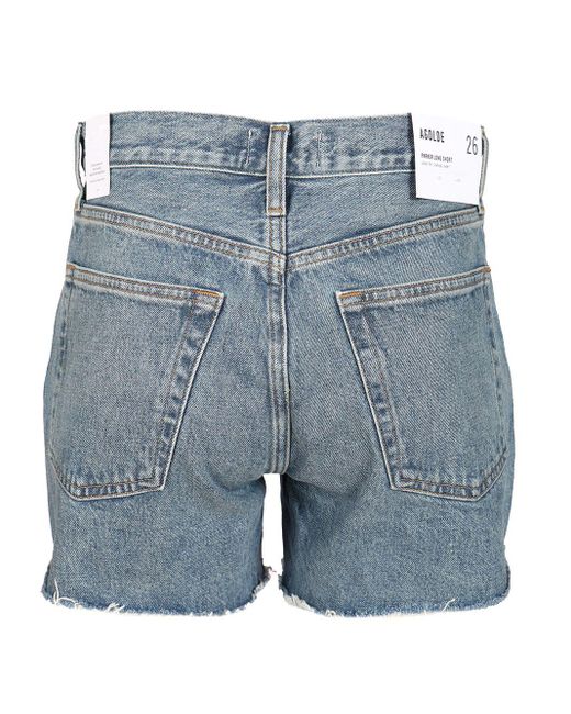 Agolde Blue Parker Long Shorts