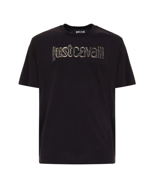 Roberto Cavalli Black Just Cavalli T-Shirt for men