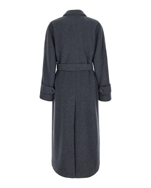Max Mara Blue Cashmere Coat Cadmio